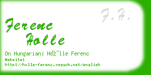 ferenc holle business card